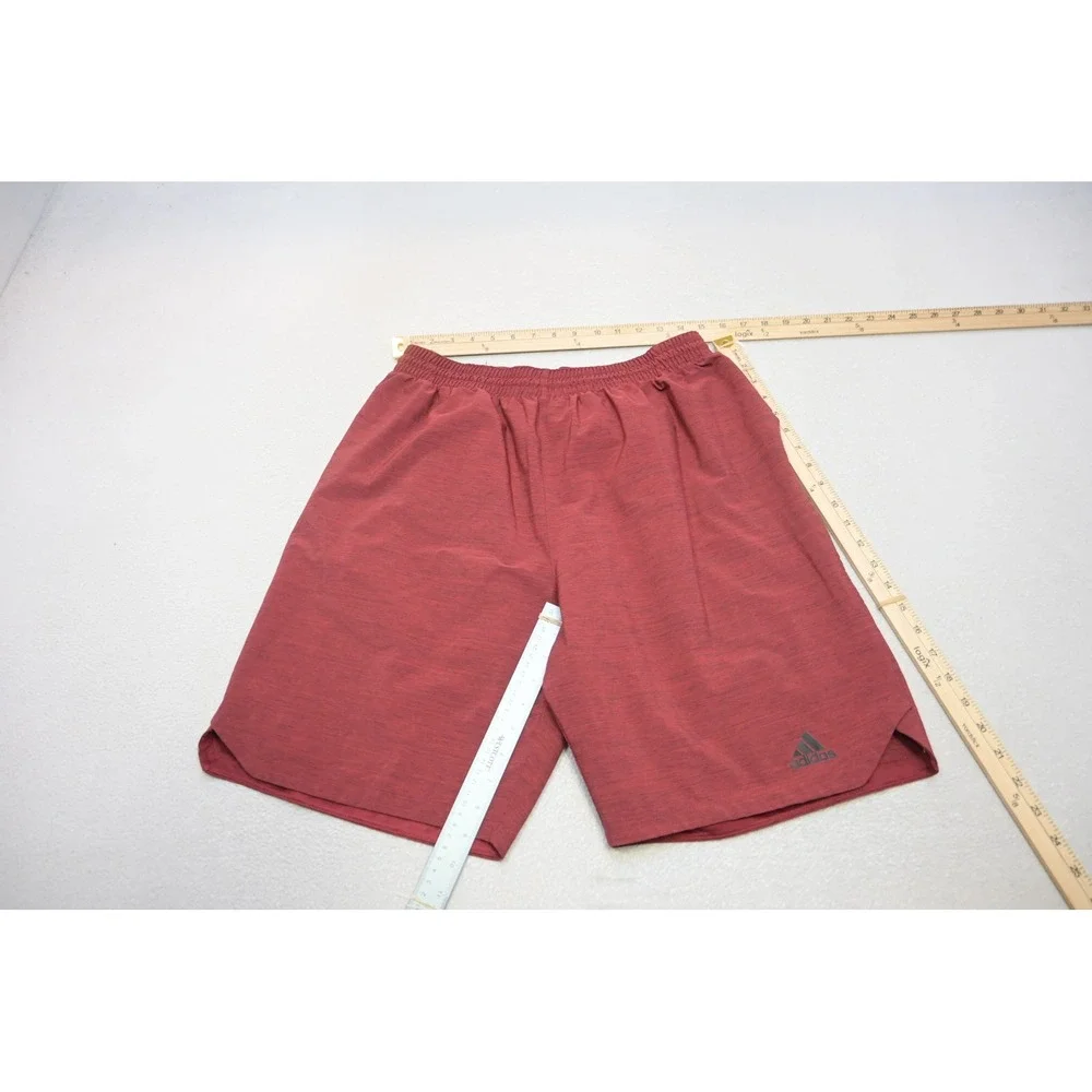 Adidas Athletic Gym Shorts Men XL Maroon‎ Performance W/Pockets Excellent